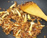 チャーハン(肉、最後に残りのキャベツ)作り方3写真