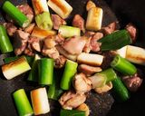 鶏肉と長ねぎの甘辛炒め作り方4写真