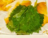 和風。青シソご飯包みと梅大根作り方1写真