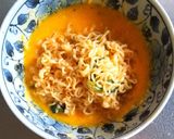 辛ラーメンで✿豆乳カルボナーラ風作り方7写真