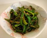 簡単☆ニラと油あげの胡麻酢炒め作り方5写真