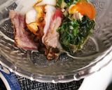 刺身炙りチンゲン菜ミョウガタレ添え作り方3写真