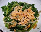 簡単！銀鮭舞茸ほうれん草の胡麻炒め作り方6写真