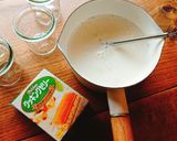 おうちカフェ❤️黒蜜みるくぷりん♪作り方4写真