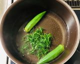 おかひじきとゆで鶏の梅ごはん作り方1写真