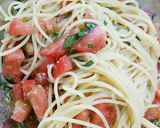 トマトとバジルのパスタ作り方5写真