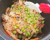 タケノコとひじきの炊き込みご飯！作り方3写真