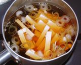 豆腐とわかめの醤油汁(雑煮の出汁)作り方3写真