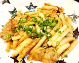 簡単！豚肉と山芋のバタポン炒め♥作り方3写真