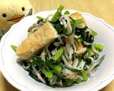 麺つゆで簡単●カニかま入り春菊のおひたし作り方4写真