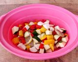 冷やしておいしい鶏むね肉のカラフルサラダ作り方3写真