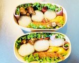 丸型♡俵型ニコちゃんおにぎり弁当作り方2写真