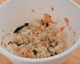 鮭とわかめのきび酢入りおにぎり作り方2写真