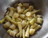 姫竹と豚こまのトマト煮作り方1写真