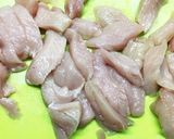 揚げない酢鶏作り方1写真