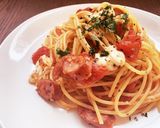 ソーセージ入りモッツァレッラトマトパスタ作り方8写真