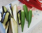 ズボラつまみ！夏野菜の揚げ浸し作り方1写真