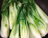 青梗菜と豆腐カニカマの卵餡掛け中華炒め★作り方4写真