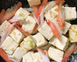 青梗菜と豆腐カニカマの卵餡掛け中華炒め★作り方5写真
