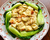 青梗菜と豆腐カニカマの卵餡掛け中華炒め★作り方7写真