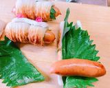お弁当やおつまみ✨ソーセージのちくわ巻き作り方5写真