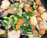 豚こま豆腐団子なす野菜たっぷり味噌炒め作り方12写真
