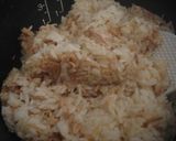 マヨ風味♡ツナとなめ茸の炊き込みご飯作り方3写真