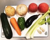 栄養満点☆野菜たっぷり無水ミネストローネ作り方1写真
