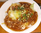 簡単 茹でキャベツの挽肉あんかけ作り方4写真