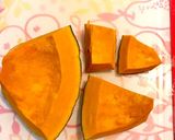 我が家のかぼちゃの煮物。醤油なしで作り方1写真