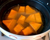 我が家のかぼちゃの煮物。醤油なしで作り方2写真