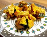 ごろごろカボチャとむね肉のかき揚げ作り方10写真