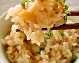 マヨ風味♡ツナとなめ茸の炊き込みご飯作り方4写真