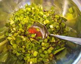 たこ、きゅうり、長芋のニラソースあえ作り方1写真