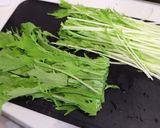 料亭風 水菜のお浸し 【電子レンジ】作り方1写真