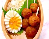 女子中学生　玄米弁当　鶏つくね　詰め方作り方5写真