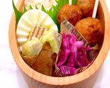 女子中学生　玄米弁当　鶏つくね　詰め方作り方8写真