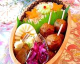 女子中学生　玄米弁当　鶏つくね　詰め方作り方9写真