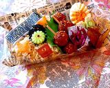 女子中学生　玄米弁当　鶏つくね　詰め方作り方10写真
