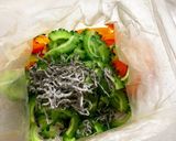 アイラップでゴーヤとパプリカの塩昆布和え作り方7写真