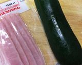 ズッキーニとベーコンの炒め♪作り方1写真