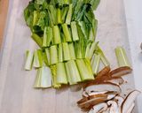 豆腐と小松菜、海老のうま煮♡作り方1写真