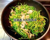 豆苗と豚こま炒め作り方6写真