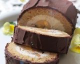 チョコとオレオのロールケーキ作り方32写真