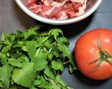 トマトとクレソン☆肉吸い仕立てのスープ作り方1写真