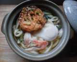 夏の鍋焼きうどん！題して、夏焼うどん♪作り方1写真