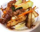 野菜とお肉の揚げ出し豆腐作り方9写真