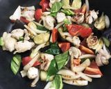 鶏肉とナス、ピーマンのカレー粉炒め作り方4写真
