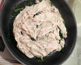 ほうれん草と豚肉の白ワイン蒸し作り方5写真