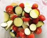 レンチン♫夏野菜のレモン豆乳スパゲティ作り方2写真